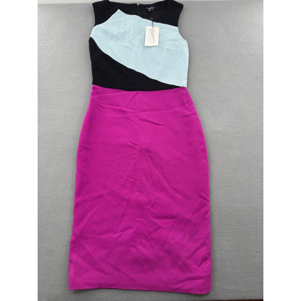 Raoul Franco Contour Dress Womens Size 2 Magenta White Black NWT Sheath